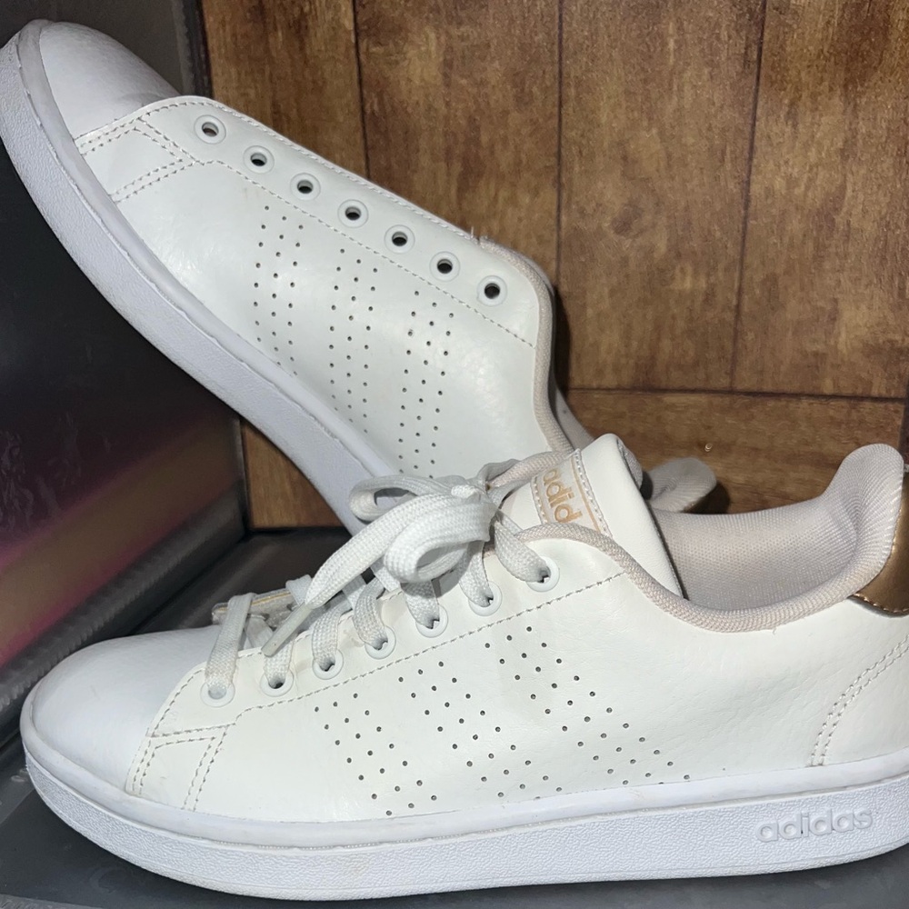 Adidas Advantage Cloud White/Copper Metallic Shoe - image 2